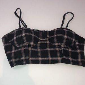 Cropped flannel pattern top!